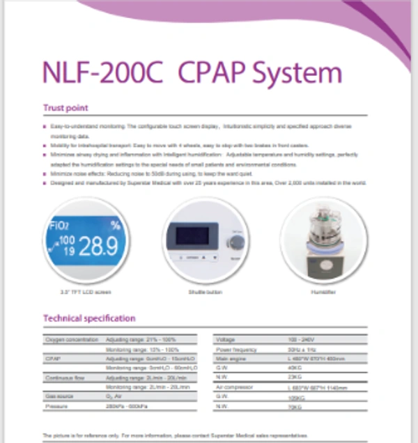 SuperStar Neo CPAP System Model: NLF-200C